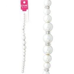 AussieSuperStore Jewellery Making Supplies Ivory Strung Beads Glass Pearls and Rondelles (in 8 colors) Strung Beads Glass Pearls and Rondelles | Jewellery Making Beads Accessories 9323823178970 BBS2014051